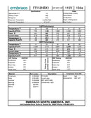 1/3 HP Embraco Refrigeration Compressor R-134  FFI12HBX