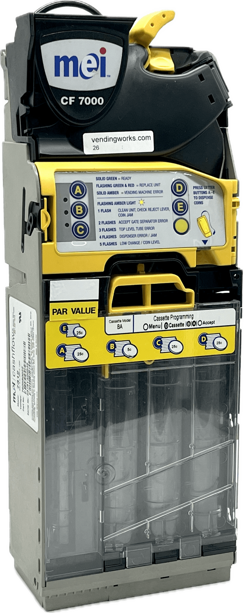 MEI CF-7312 Coin Changer Acceptor (Refurbished) - Vending Works